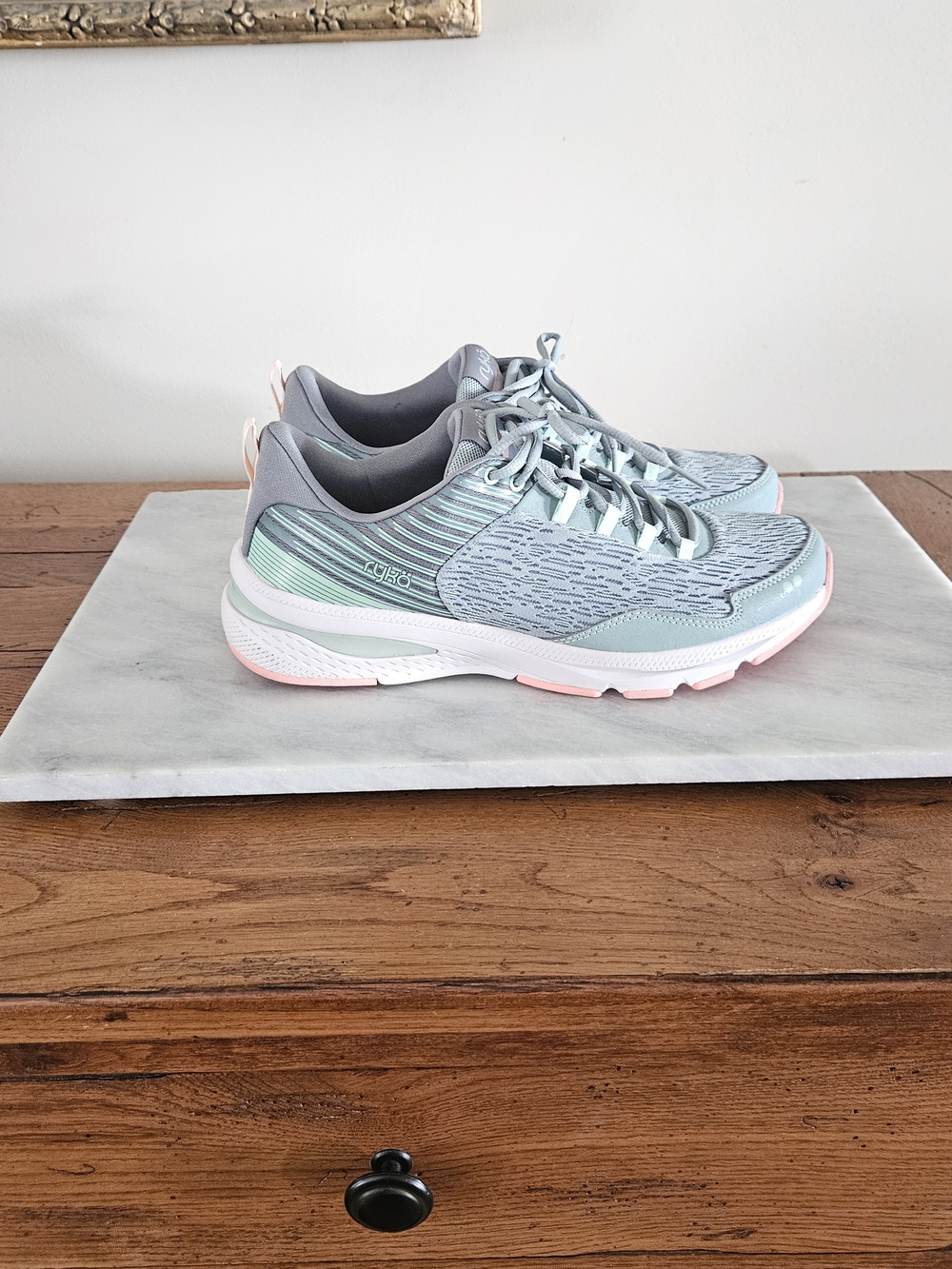 Ryka Women's Teal and Pink Athletic Sneakers - Picture 3 of 16